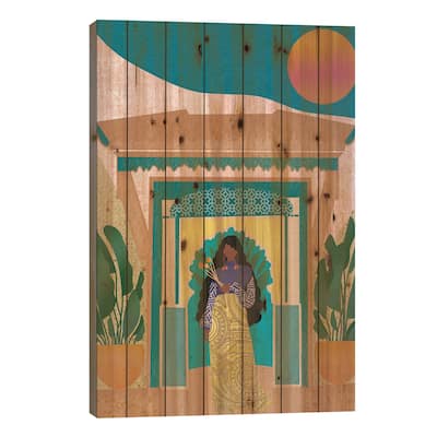 In The Desert Print On Wood by Sagmoon Paper Co. - Multi-Color