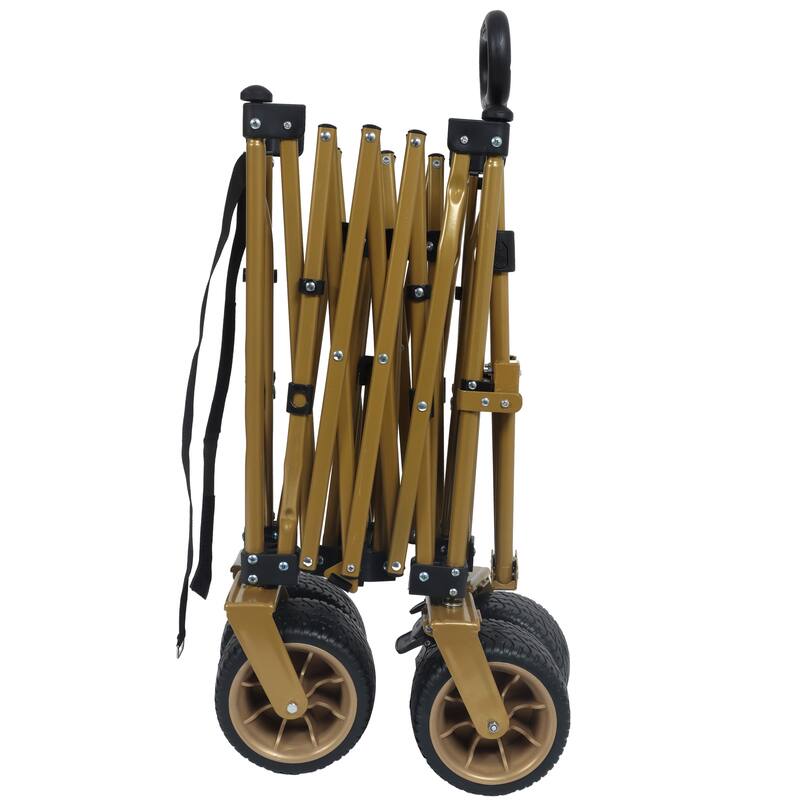 51-inch Extra long Heavy-Duty Foldable Utility Wagon, Patented Ultra-Stable Frame,1:6 Space-Saving Fold & 7" All-Terrain Wheels