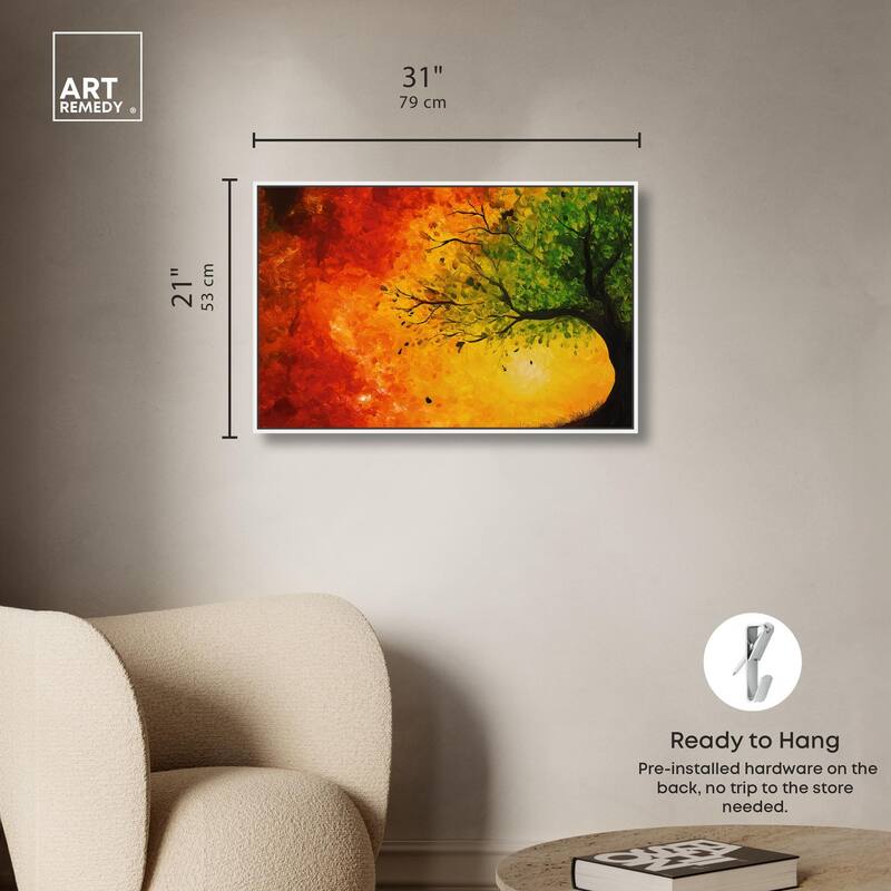 Fire and Ice Tree I Canvas by Art Remedy