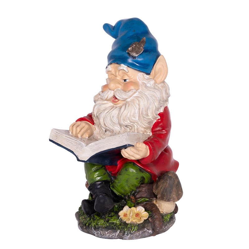 Gnome Folding Hands Looking Up Garden Statue