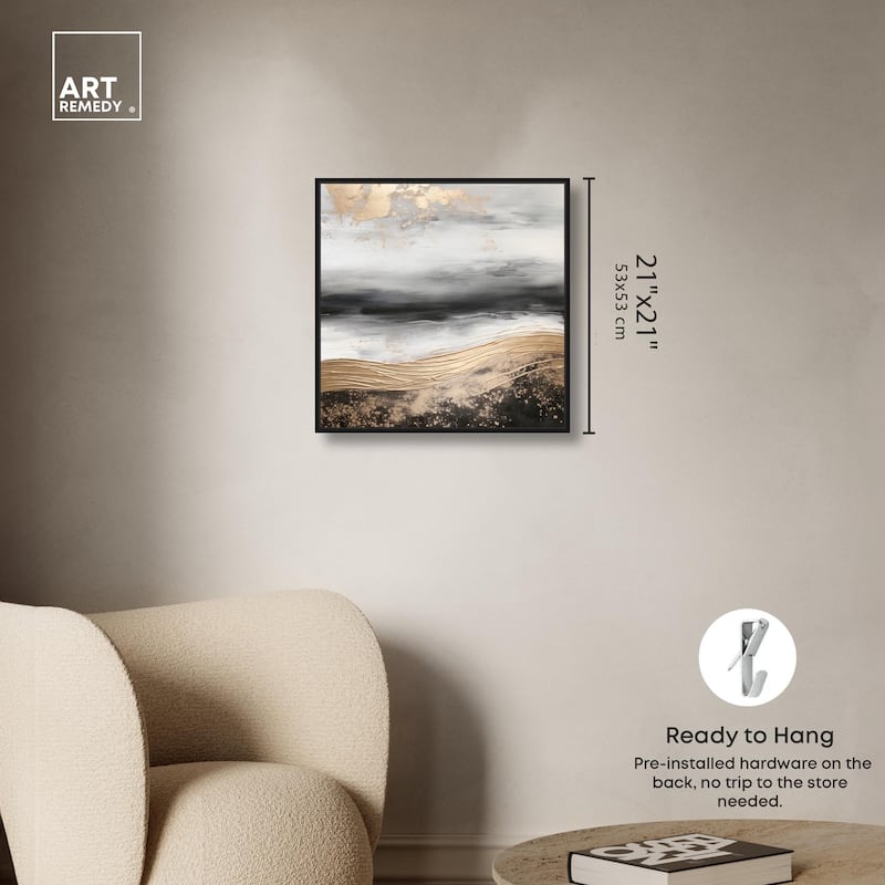 Moonlit Gold Canvas by Art Remedy