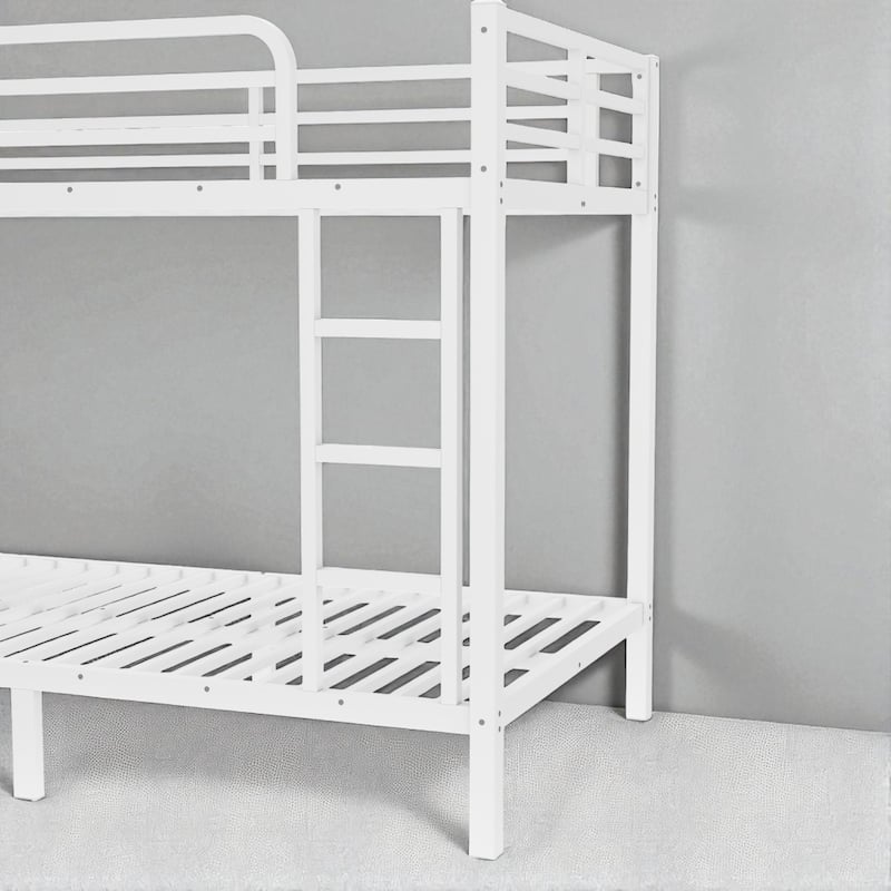 Metal Twin XL over Twin XL/Full over Full Bunk Bed for Teens, No Box Spring, Noise Reduced