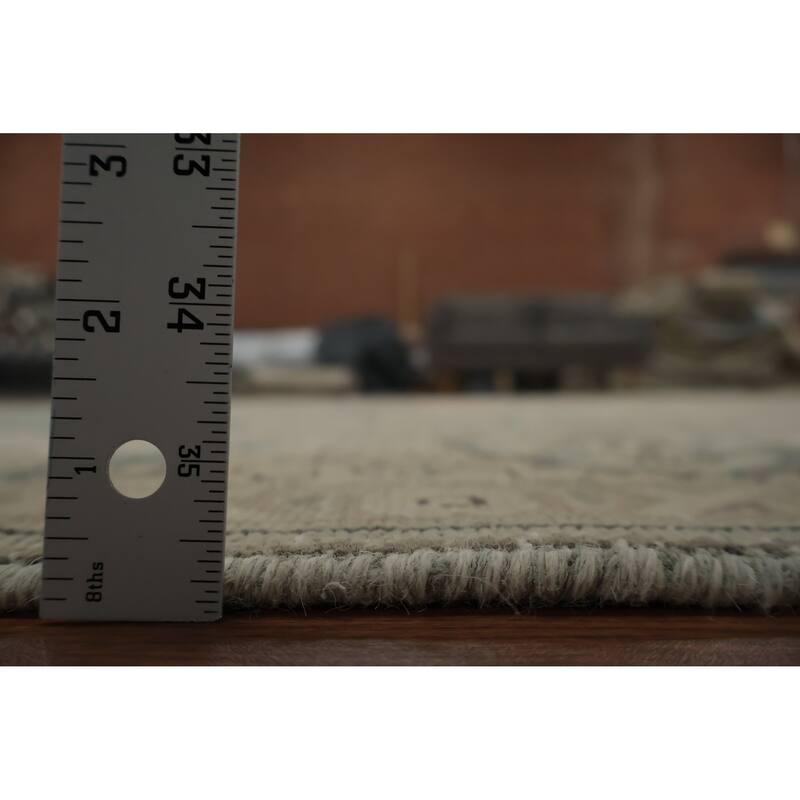 Hand Knotted Oriental 100% Wool Carpet Traditional Medallion Beige & Ivories Tabriz Area Rug - 12' 8'' X 9' 11''