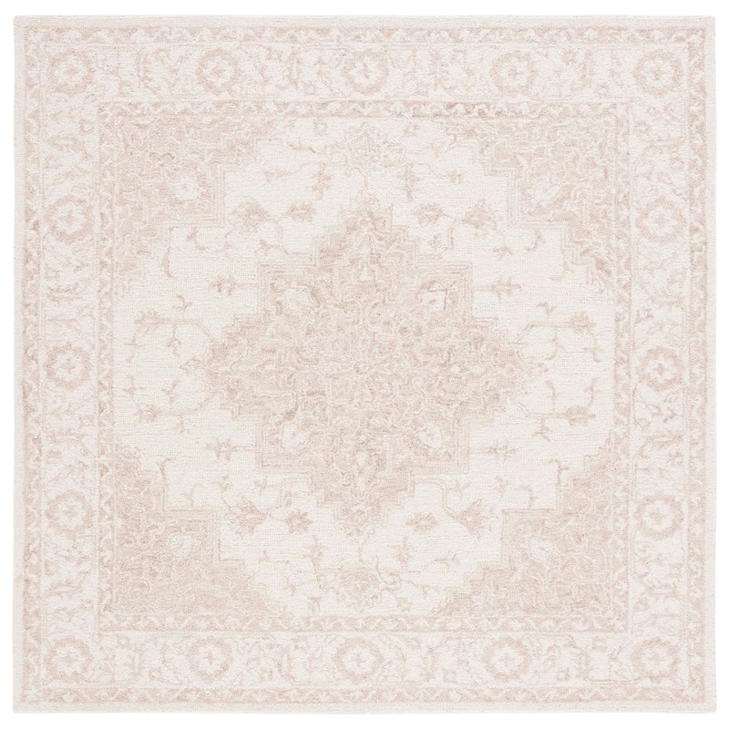 SAFAVIEH Handmade Metro Aloys Oriental Wool Rug - 6' Square - Beige/Ivory