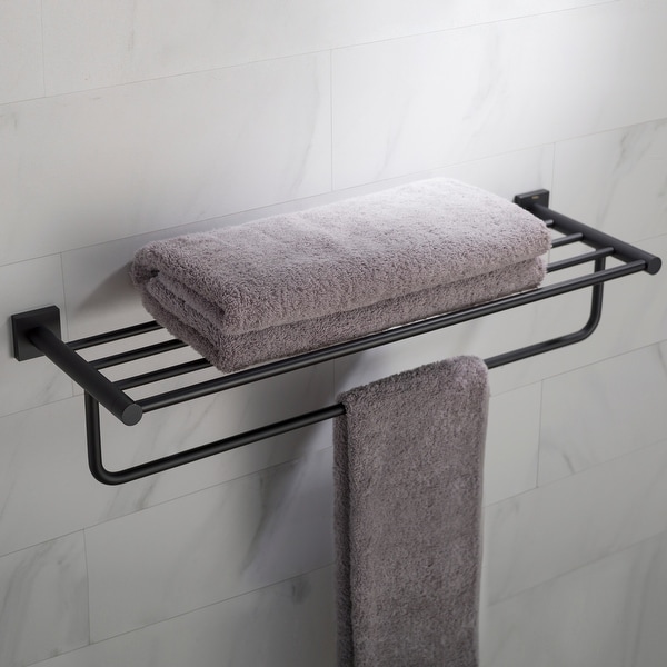 KRAUS Ventus Bathroom Shelf with Towel Bar. Opens flyout.