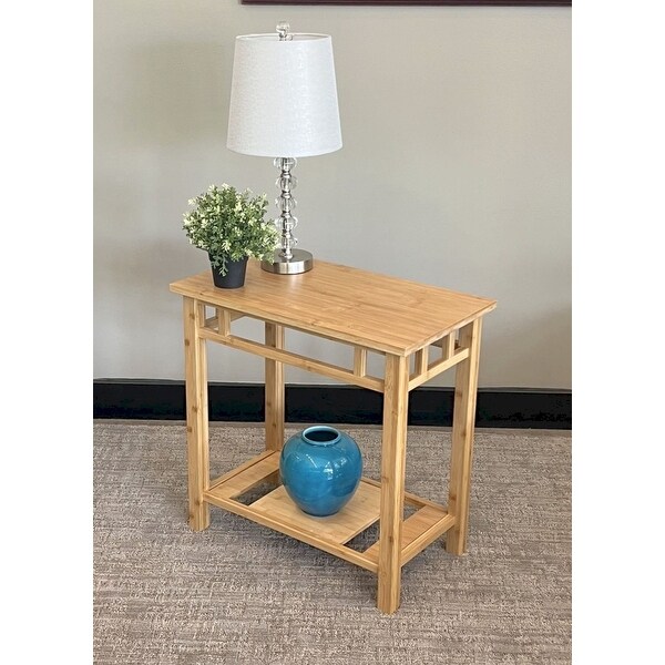 Zen Recliner Table with Lower Shelf in Natural - Bed Bath & Beyond