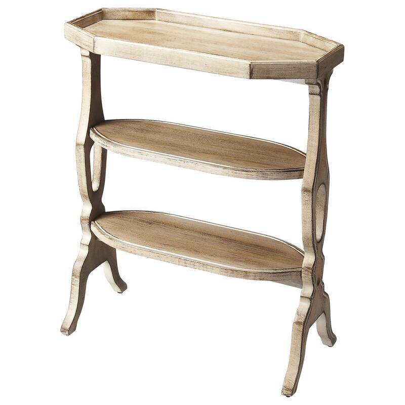 Hadley 22 in. W Octagonal Wood 3 Tier Side Table - Natural - Wood