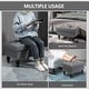 preview thumbnail 6 of 7, HOMCOM Storage Ottoman with Removable Lid, Button-Tufted Fabric Bench for Footrest and Seat with Wood Legs