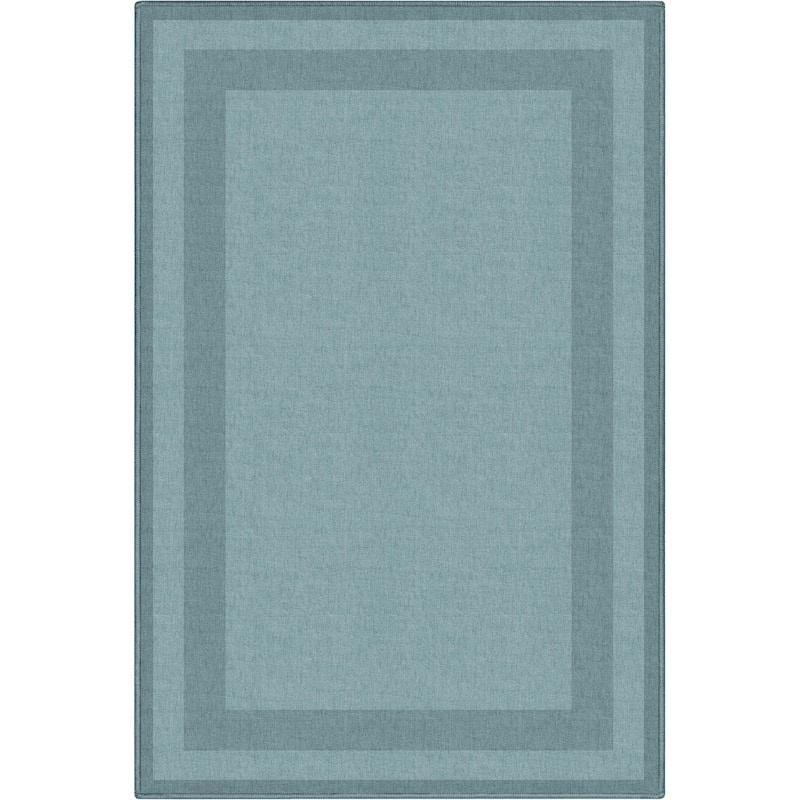 Well Woven Plain Border Flat-Weave Area Rug