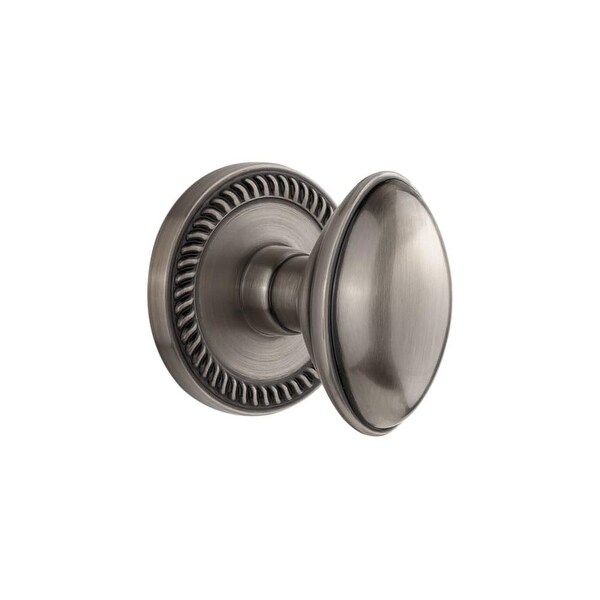 Grandeur NEWEDN_PSG_238 Newport Solid Brass Rose Passage Door Knob Set with Eden Prairie Knob and 2-3/8" Backset