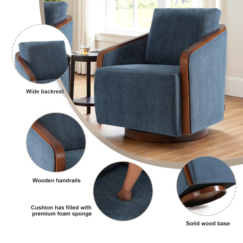 Modern Upholstered Swivel Accent Chair