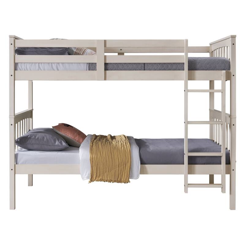 Ames Twin Over Twin Solid Wood Standard Bunk Bed