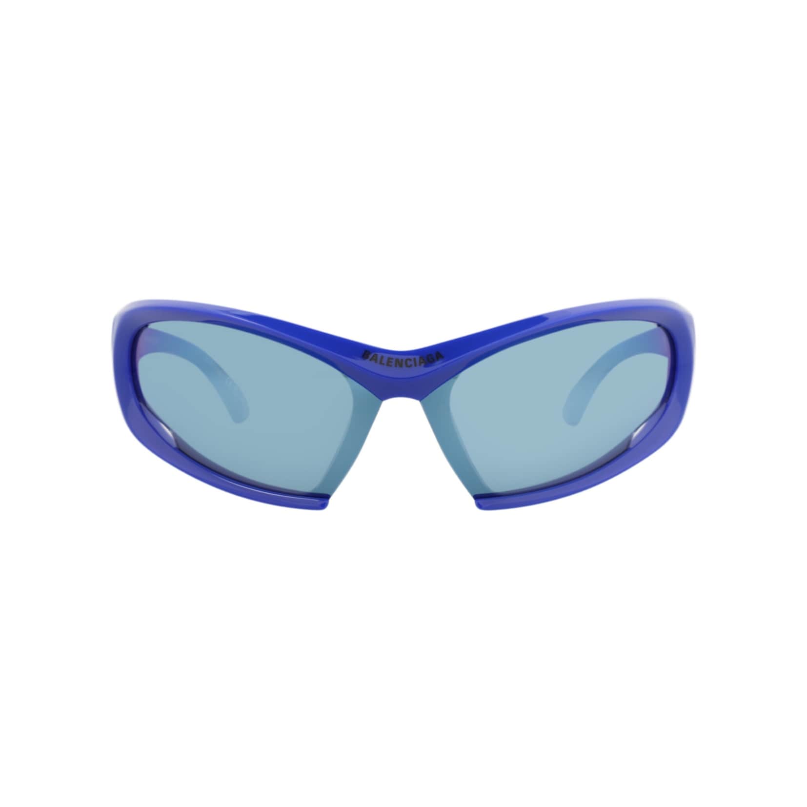Balenciaga White Frame Sunglasses with Blue Mirrored Lenses Balenciaga® BB0277S Rectangular Sunglasses - EuroOptica  main image 2