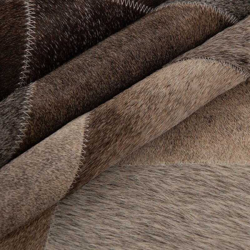 Ben Soleimani South American Cowhide Tile Hand Woven Rug