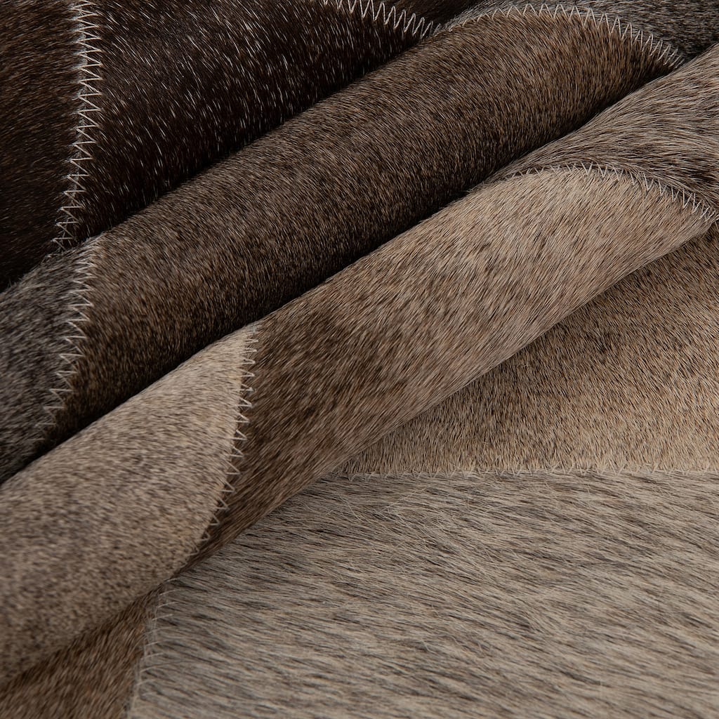 Ben Soleimani South American Cowhide Tile Hand Woven Rug