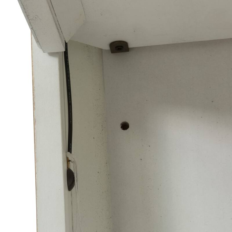 Magnolia Manor Antique White Weathered Bark Entertainment Center