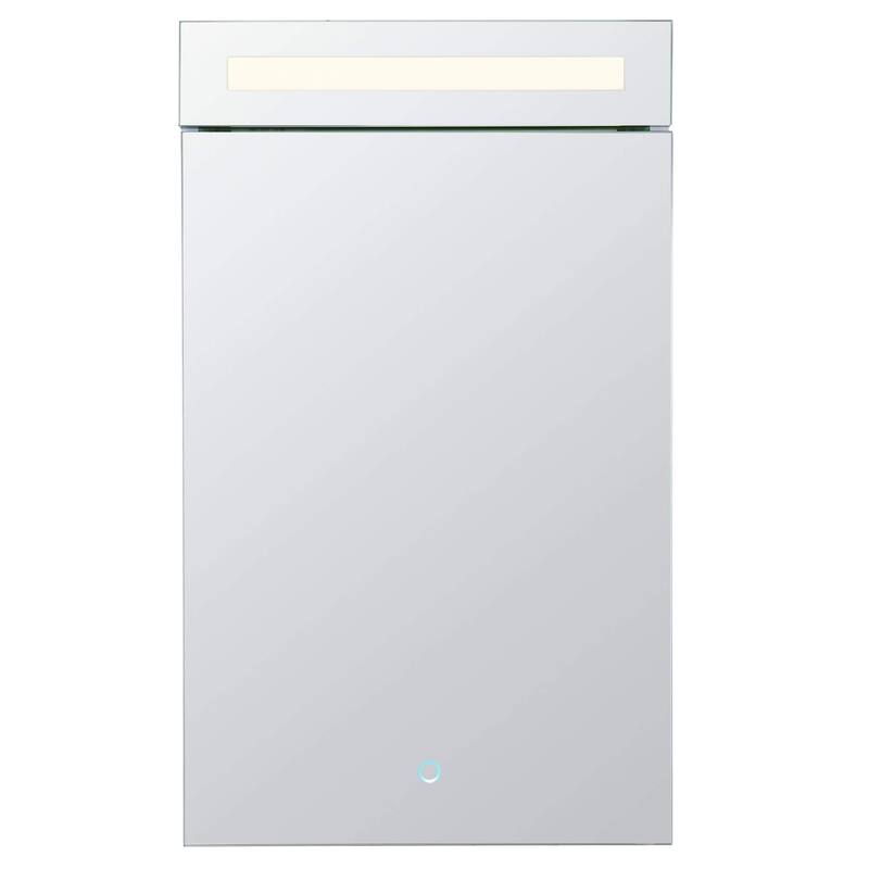 Bathroom Medicine Cabinet, Aluminum, Recessed/Surface Mount, Mirrored Interior w/LED
