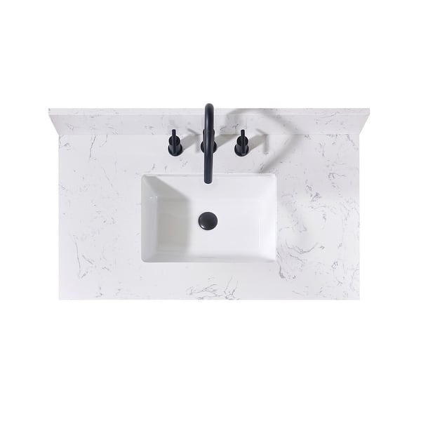 slide 2 of 51, Altair Trento Bathroom Vanity Countertop in Aosta White Finish 37"
