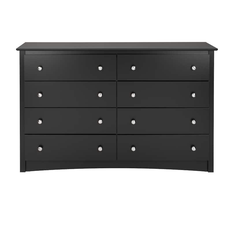 Prepac Sonoma 8 Drawer Double Dresser for Bedroom, Wide Chest of Drawers, Traditional Bedroom Furniture