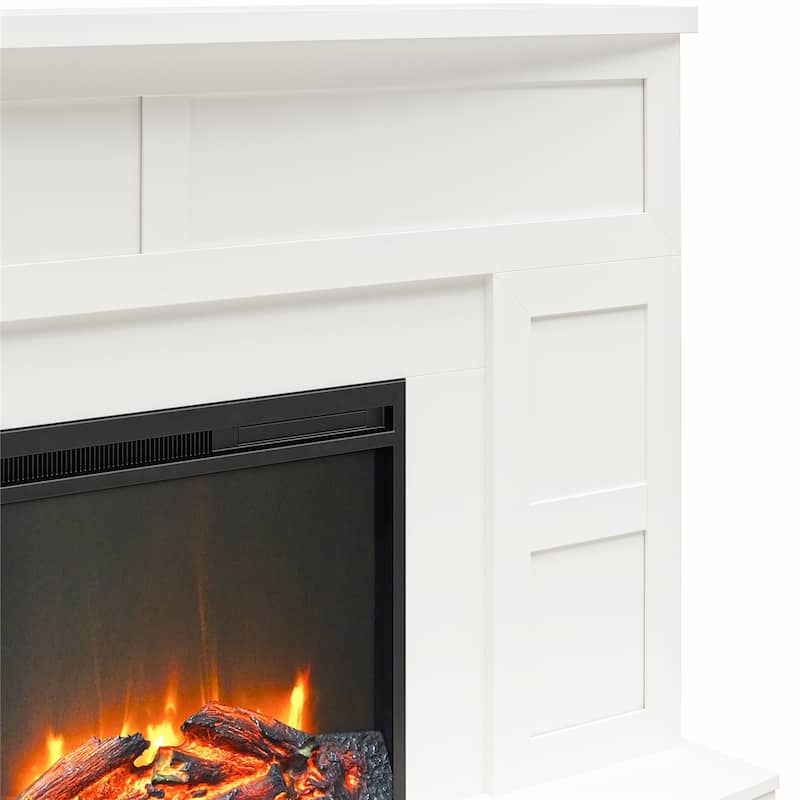 Ameriwood Home Banner Creek Mantel with Fireplace TV Console for TVs up to 60 inches