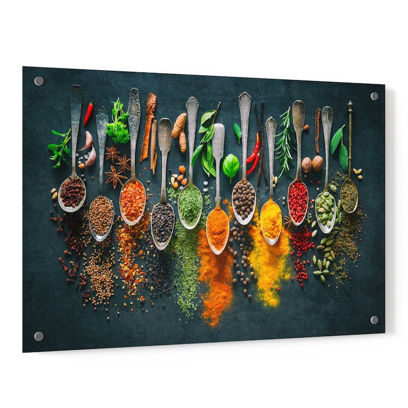 Epic Art 'Colorful Spices,' Acrylic Glass Wall Art - 36x24
