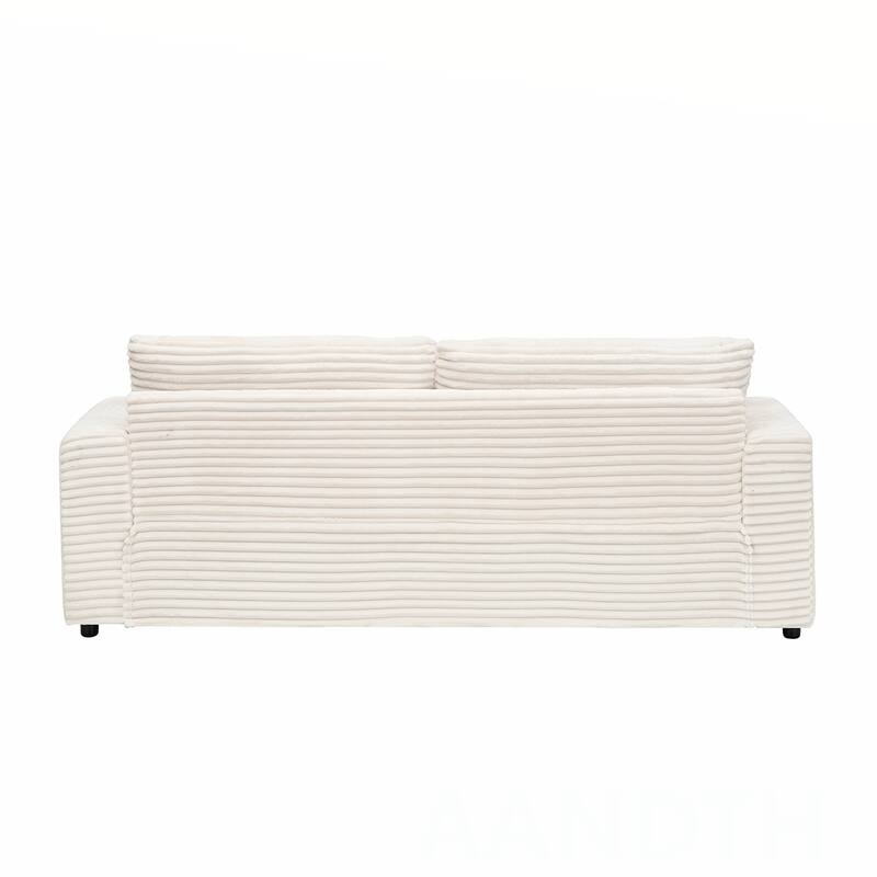 3-Seat corduroy Sofe With 4 Pillows