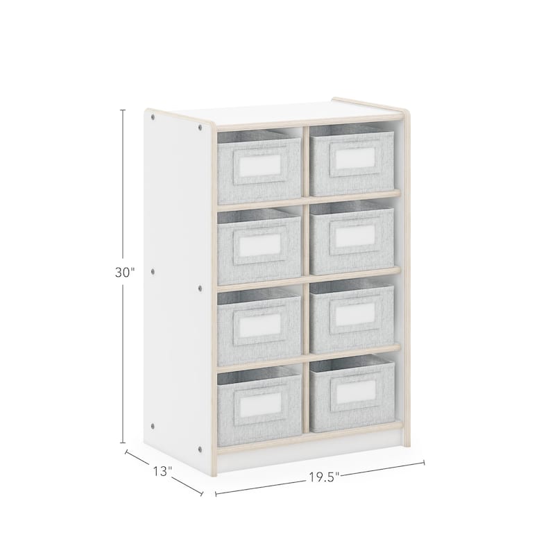 Guidecraft EdQ Essentials 8 Cubby Bin Storage Organizer 30"