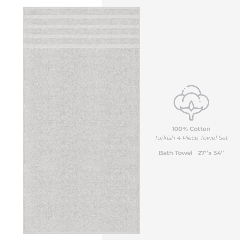 American Soft Linen 100% Cotton Turkish Bath Towels Large, 4 Pack Luxury Hotel Spa Quality Turkish Bath Towels Bathroom Sets