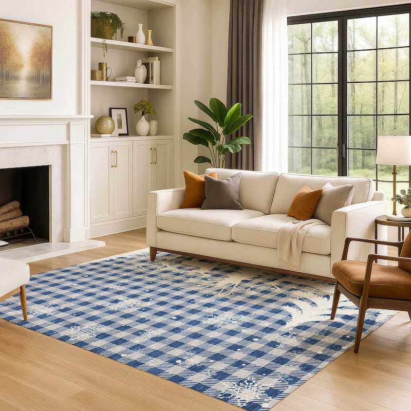 Premium Washable Super Soft Winter Reindeer Tree Mayfield Rug