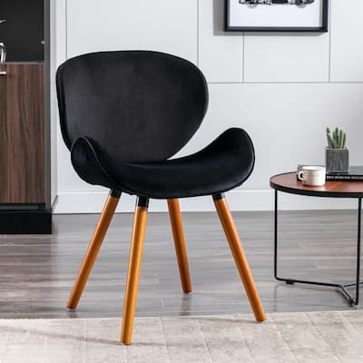 Porthos Home Vigo Dining Chair, Velvet Seat & Back, Beechwood Legs