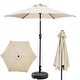 preview thumbnail 92 of 101, Autlaycil 7.5FT Solar Patio Umbrella with Base and Tilt,Crank