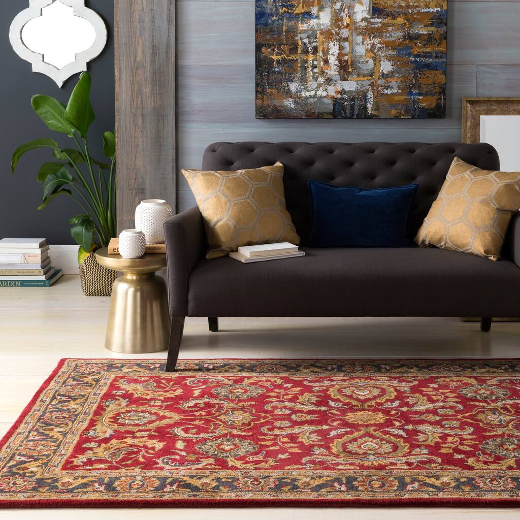 Colonial Home Red Traditional Oriental Handmade Area Rug - 9' x 13 ...