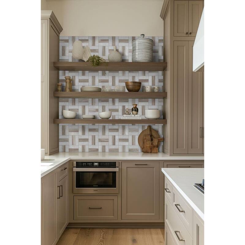 Ackland AKM-S-12X12PTP-CA 12" x 12" Marble Block Random Floor and Wall