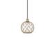 Option Black Antique Brass / Clear Glass with Brown Rope