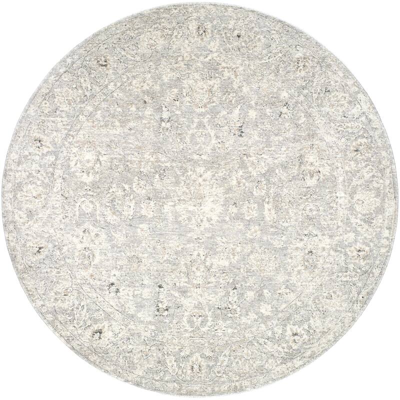Livabliss Poetry Traditional Area Rug - Cream - 7'10" x 7'10"