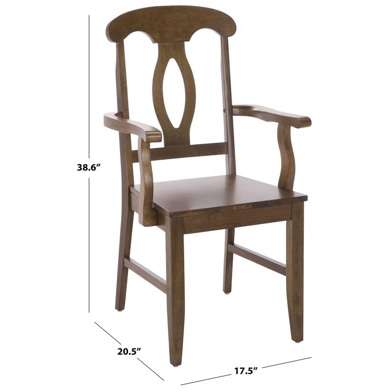 SAFAVIEH Home Hannelore Arm Chair - 18"W x 21"D x 39"H