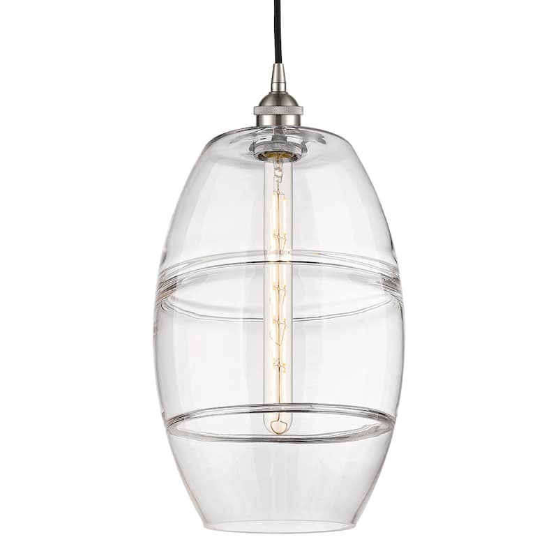 Innovations Lighting 616-1P 19 10 Vaz Pendant Vaz 10" Wide Cord-Hung - Brushed Satin Nickel / Clear