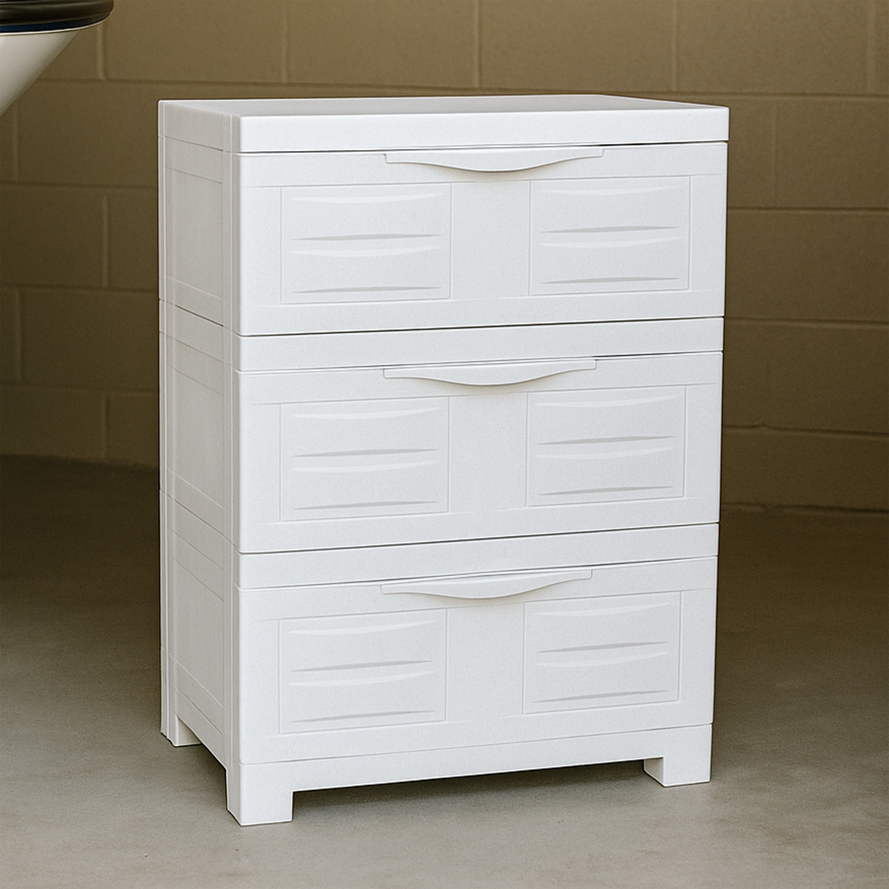 Sunnydaze 3-Tier Plastic Storage Drawers - Overstock - 40547249