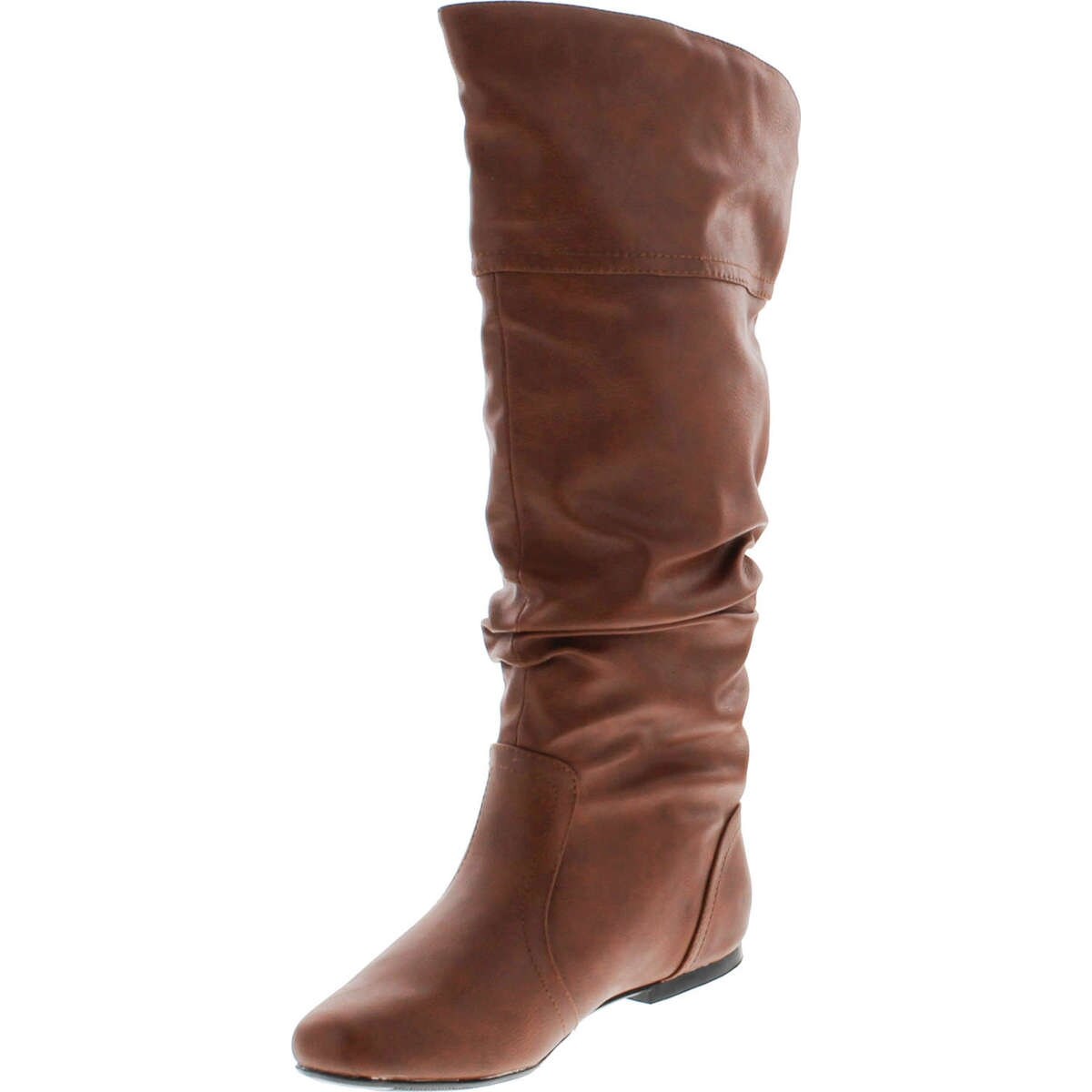 brown flat boots womens