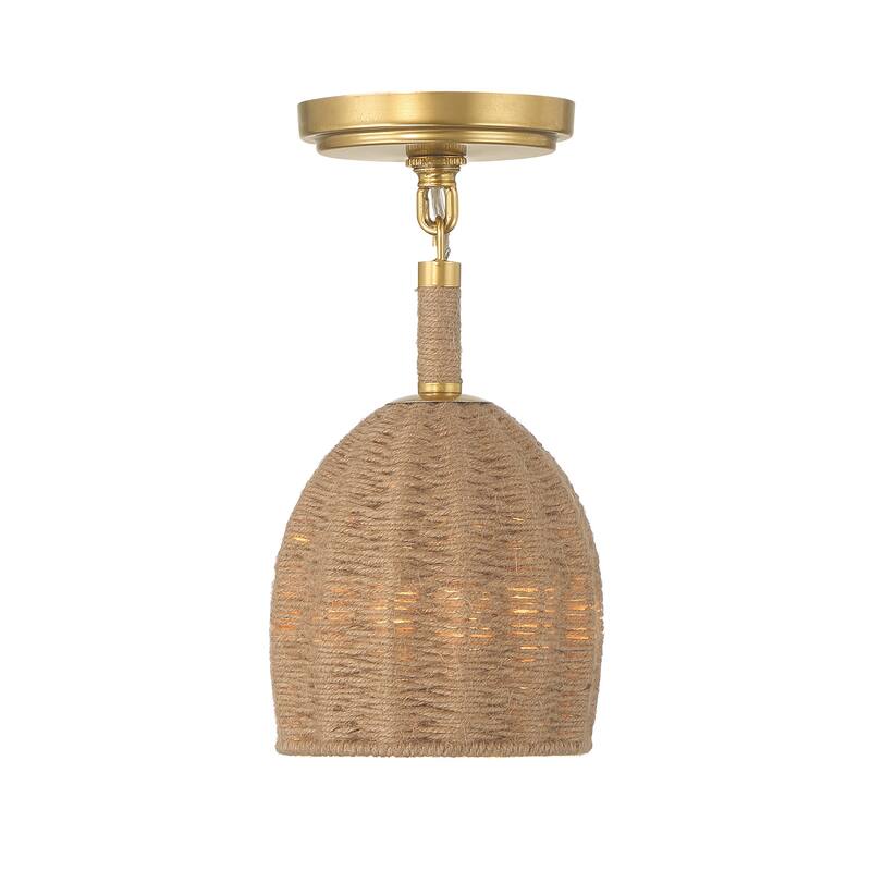 Jace 1 Light Soft Gold Semi Flush