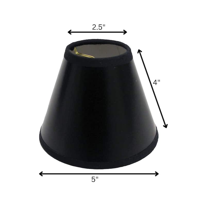 Hardback Chandelier Lampshade with Flame Clip, Off White (Set of 6)