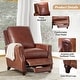 preview thumbnail 30 of 57, Cigar Mid-century Modern Genuine Leather Recliner with Solid Wood Legs and Nailhead Trim Set of 2 by HULALA HOME