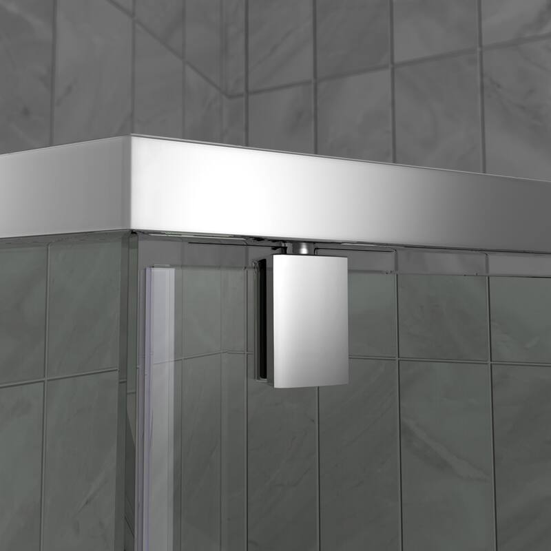 DreamLine Prism 42 in. x 42 in. x 74 3/4 in. H Pivot Shower Enclosure and Shower Base Kit - 42" x 42"