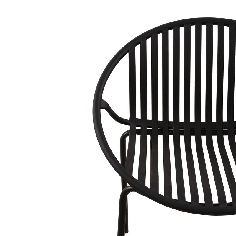 7 Pieces Outdoor Modern Dining Set with Stackable Chair, White