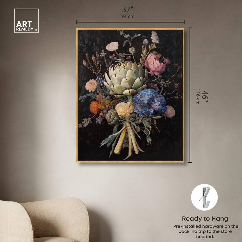 Moody Artichoke II Canvas by Art Remedy