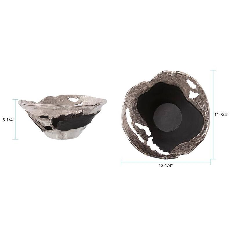 Allan Andrews Contemporary Nickel and Black Bowl, Small