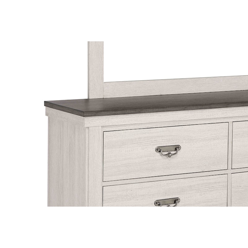 Candra Cream Brown Panel Bed