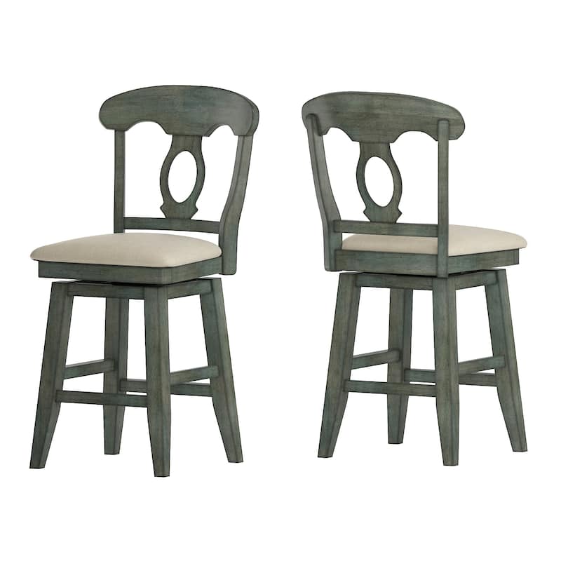 Eleanor Napoleon Back Wood Swivel Chair by iNSPIRE Q Classic