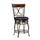 preview thumbnail 2 of 10, Onyx Big & Tall 360 Swivel Metal and Wood Scroll Counter Stool