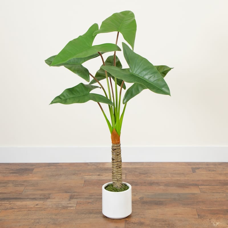 Philodendron Artificial Plant with Planter - 4.5'